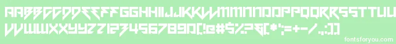 Motorstrike Font – White Fonts on Green Background