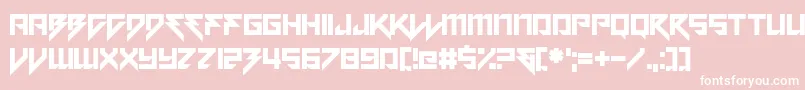 Motorstrike Font – White Fonts on Pink Background