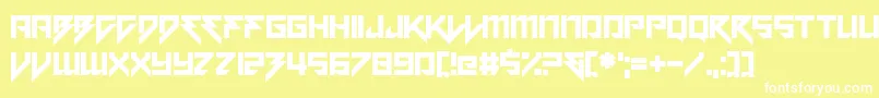 Motorstrike Font – White Fonts on Yellow Background