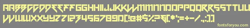 Motorstrike Font – Yellow Fonts on Gray Background