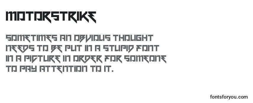 Review of the Motorstrike Font