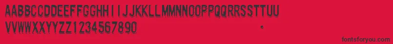 Шрифт motorway – чёрные шрифты на красном фоне