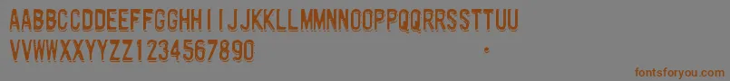 motorway-fontti – ruskeat fontit harmaalla taustalla