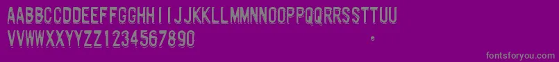フォントmotorway – 紫の背景に灰色の文字
