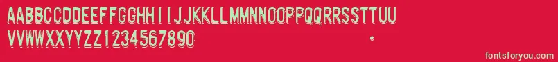 motorway Font – Green Fonts on Red Background