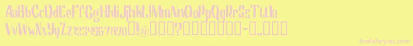 Шрифт motrg    – розовые шрифты на жёлтом фоне