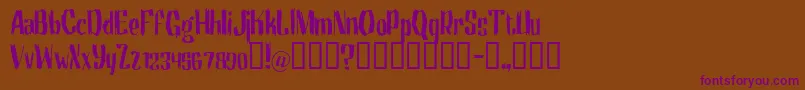 motrg    Font – Purple Fonts on Brown Background