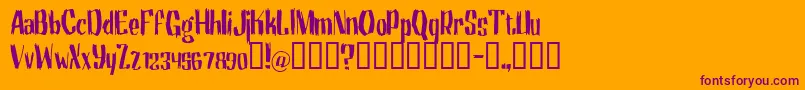 motrg    Font – Purple Fonts on Orange Background