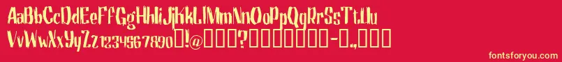 motrg    Font – Yellow Fonts on Red Background