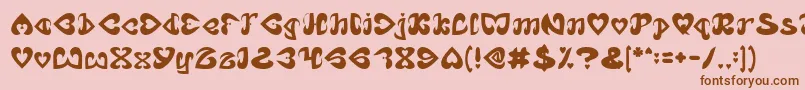 EternalLove Font – Brown Fonts on Pink Background