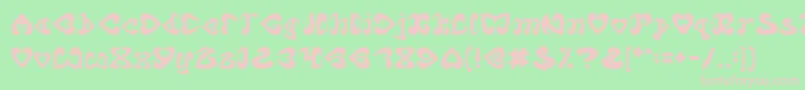 EternalLove Font – Pink Fonts on Green Background