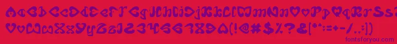 EternalLove Font – Purple Fonts on Red Background