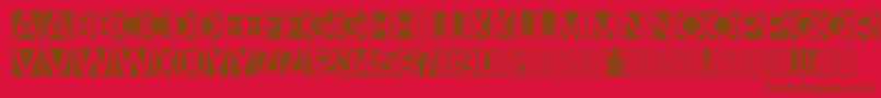 Cutmeout2 Font – Brown Fonts on Red Background
