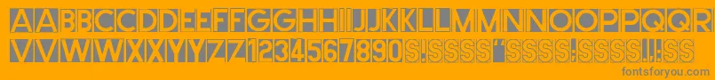 Cutmeout2 Font – Gray Fonts on Orange Background