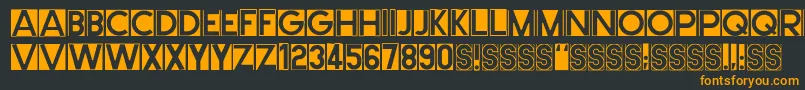 Cutmeout2 Font – Orange Fonts on Black Background
