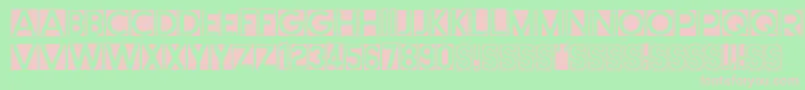 Cutmeout2 Font – Pink Fonts on Green Background