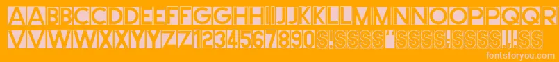 Cutmeout2 Font – Pink Fonts on Orange Background