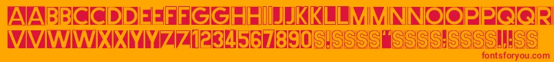 Cutmeout2 Font – Red Fonts on Orange Background