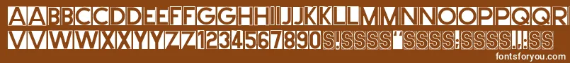 Cutmeout2 Font – White Fonts on Brown Background