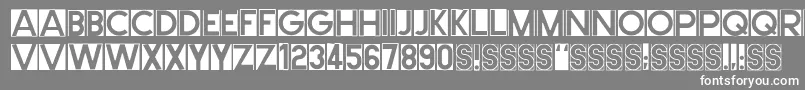 Cutmeout2 Font – White Fonts on Gray Background