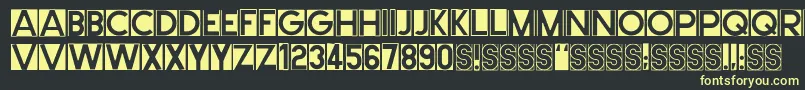 Cutmeout2 Font – Yellow Fonts on Black Background