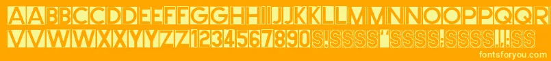 Cutmeout2 Font – Yellow Fonts on Orange Background