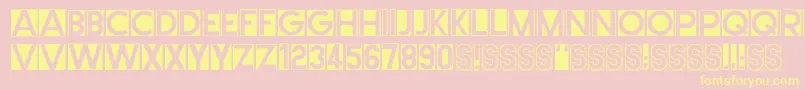 Cutmeout2 Font – Yellow Fonts on Pink Background