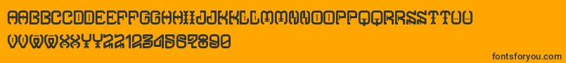 Шрифт TypodikaRegular – чёрные шрифты на оранжевом фоне