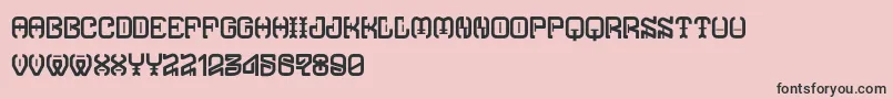 Czcionka TypodikaRegular – czarne czcionki na różowym tle