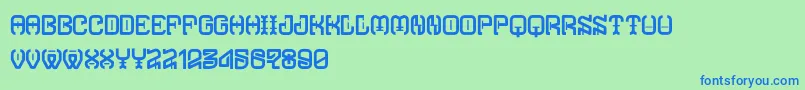 TypodikaRegular Font – Blue Fonts on Green Background