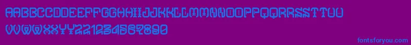 フォントTypodikaRegular – 紫色の背景に青い文字