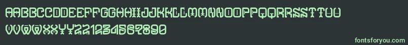 フォントTypodikaRegular – 黒い背景に緑の文字