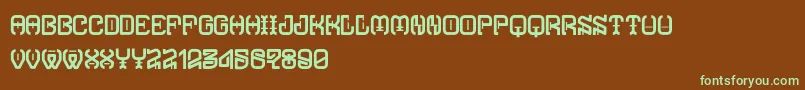 Шрифт TypodikaRegular – зелёные шрифты на коричневом фоне