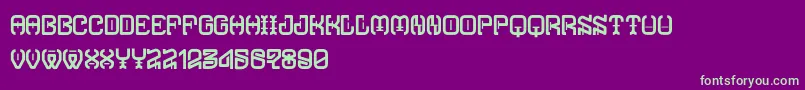 TypodikaRegular-fontti – vihreät fontit violetilla taustalla