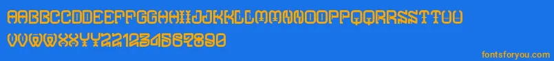 Шрифт TypodikaRegular – оранжевые шрифты на синем фоне