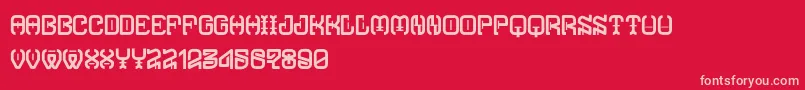 Шрифт TypodikaRegular – розовые шрифты на красном фоне