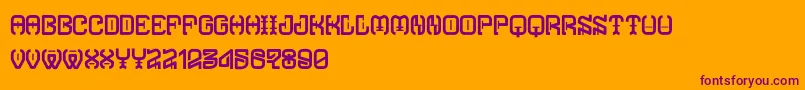 TypodikaRegular Font – Purple Fonts on Orange Background