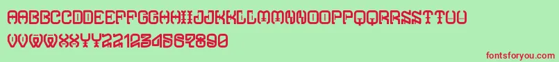 TypodikaRegular-fontti – punaiset fontit vihreällä taustalla