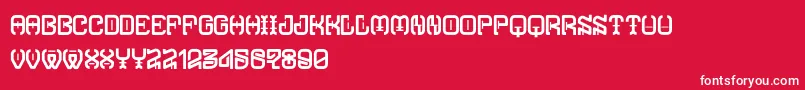 Шрифт TypodikaRegular – белые шрифты на красном фоне