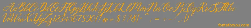 Mottingham Demo Font – Orange Fonts on Gray Background