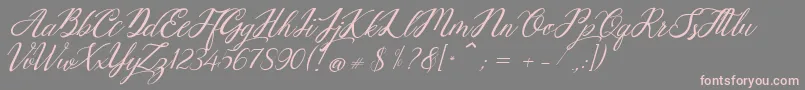 Mottingham Demo Font – Pink Fonts on Gray Background