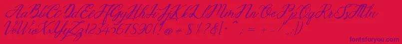 Mottingham Demo Font – Purple Fonts on Red Background