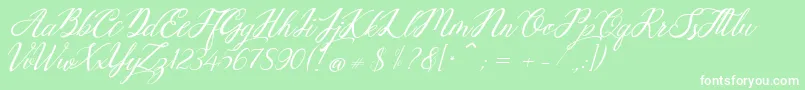 Mottingham Demo Font – White Fonts on Green Background