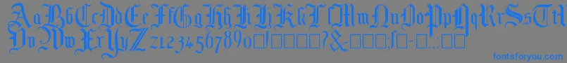 Police Mottisfont No 1 – polices bleues sur fond gris