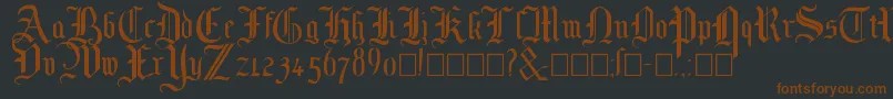 Mottisfont No 1 Font – Brown Fonts on Black Background