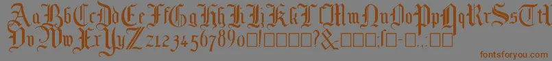 Mottisfont No 1 Font – Brown Fonts on Gray Background