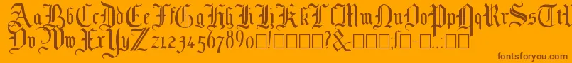 Mottisfont No 1 Font – Brown Fonts on Orange Background