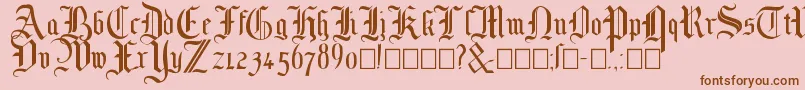 Mottisfont No 1 Font – Brown Fonts on Pink Background