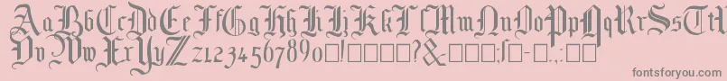 Mottisfont No 1 Font – Gray Fonts on Pink Background