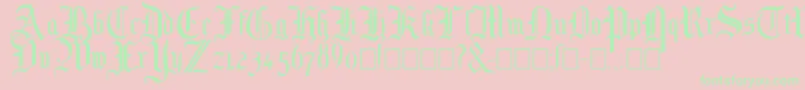 Mottisfont No 1 Font – Green Fonts on Pink Background